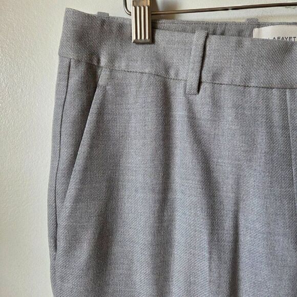 LIKE NEW LAFAYETTE 148 NEW YORK GATES LIGHT GREY WOOL PANTS WOMENS SIZE 10 - Picture 8 of 16